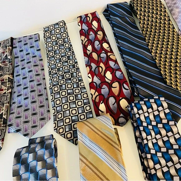 Vintage Silk Tie Bundle Lot Reed Mulberry Platinum Fabio